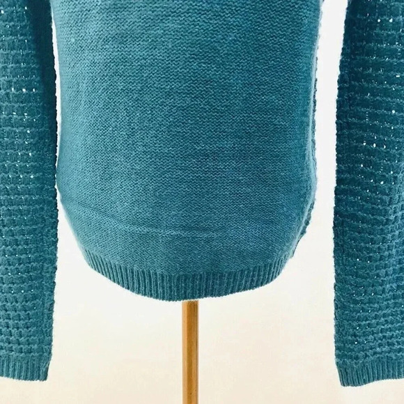 CASLON Women Long Sleeve Button Down Green Casual Cardigan Sweater Size Small - Picture 4 of 10